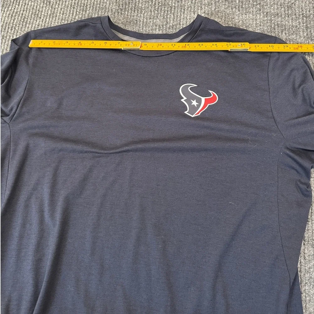 Nike NFL Onfield Apparel Houston Texans Shirt XL Navy Blue Dri-Fit Long Sleeve